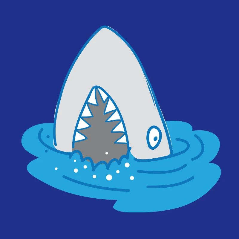 requin à bouche ouverte