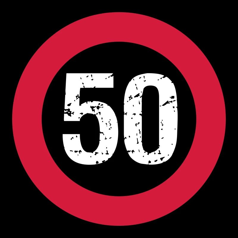 Shield 50 vintage birthday