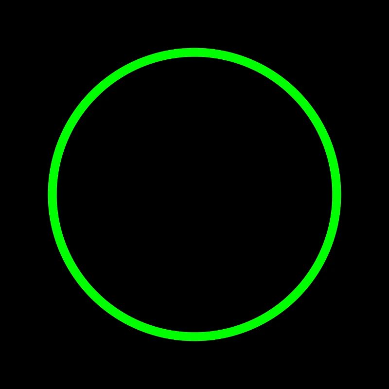 Circle ring shape icon green