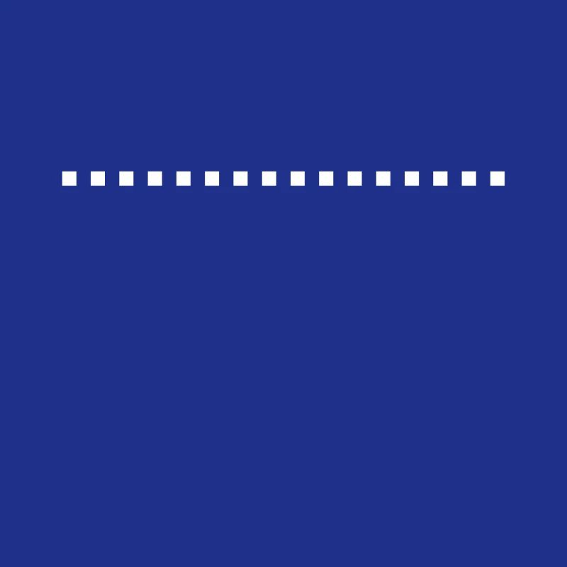 Dash line square white