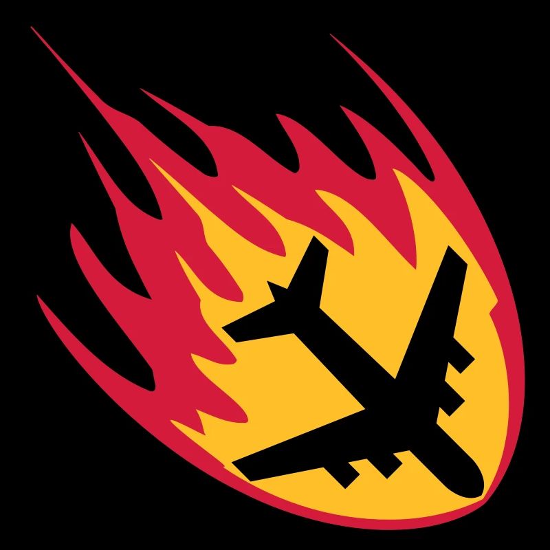 fire flames burn crash crash crash landing acciden