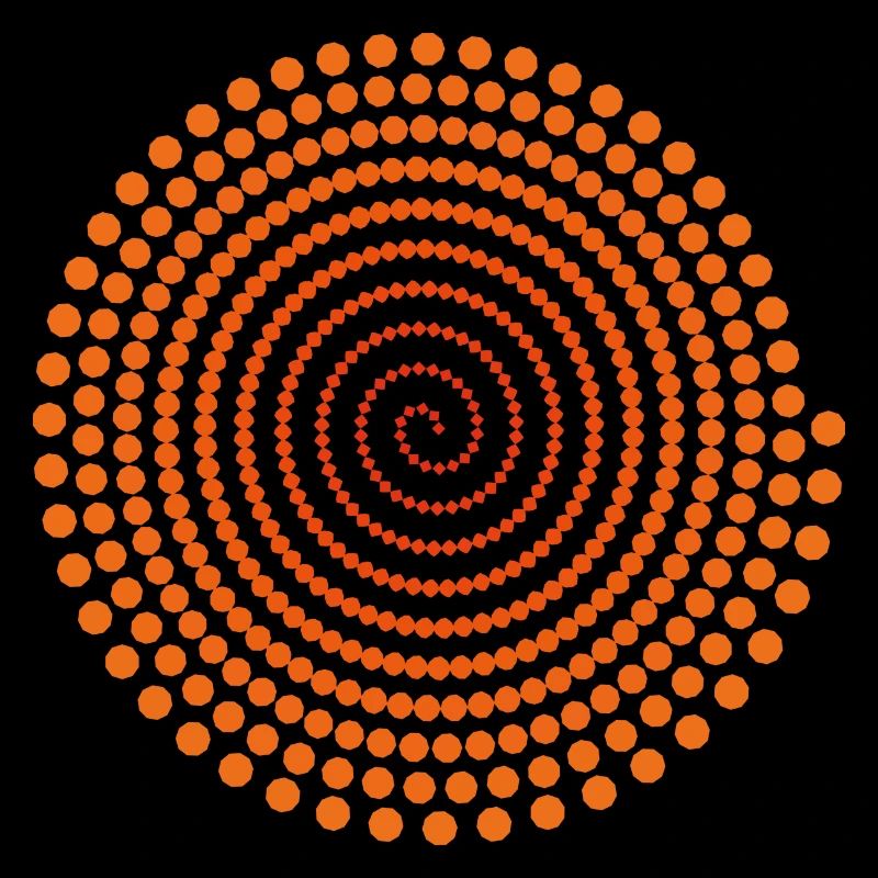 Optical illusion free spiral geometry gift