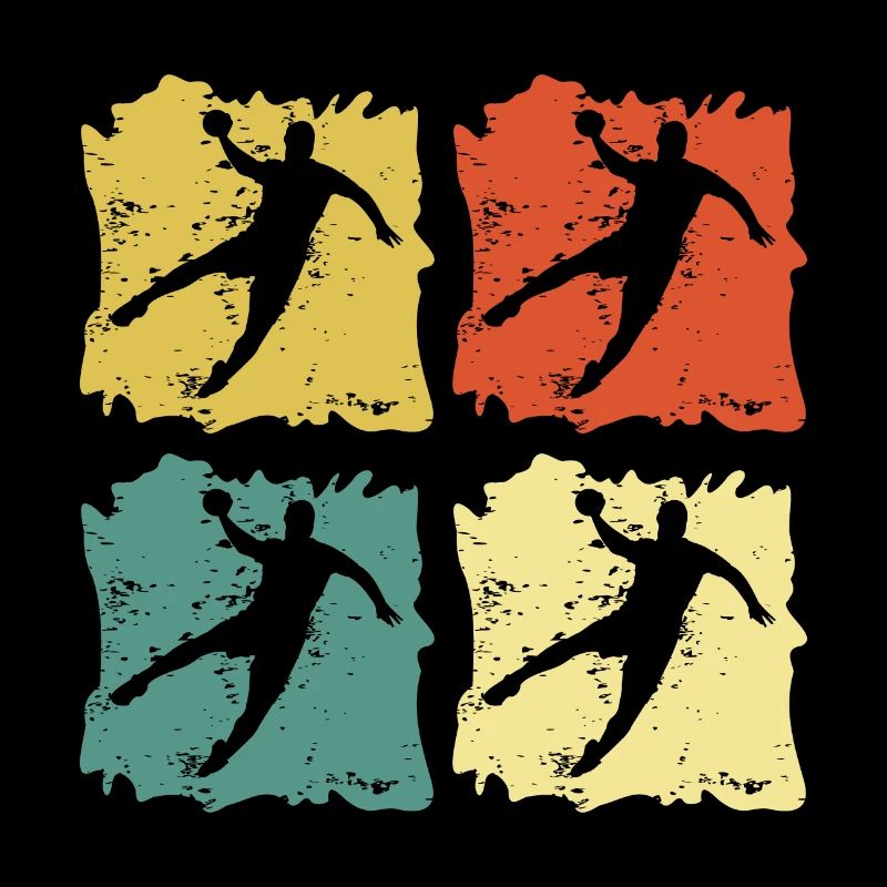 Handball Circle Runner Retro Vintage Pop Art