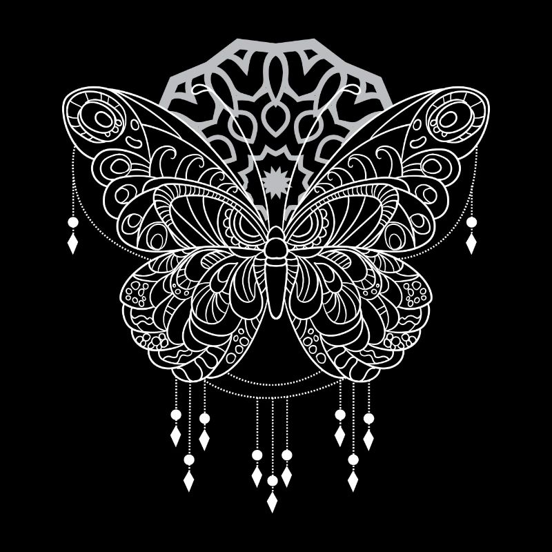 Schmetterling Mandala Traumfänger Perlen Mandala