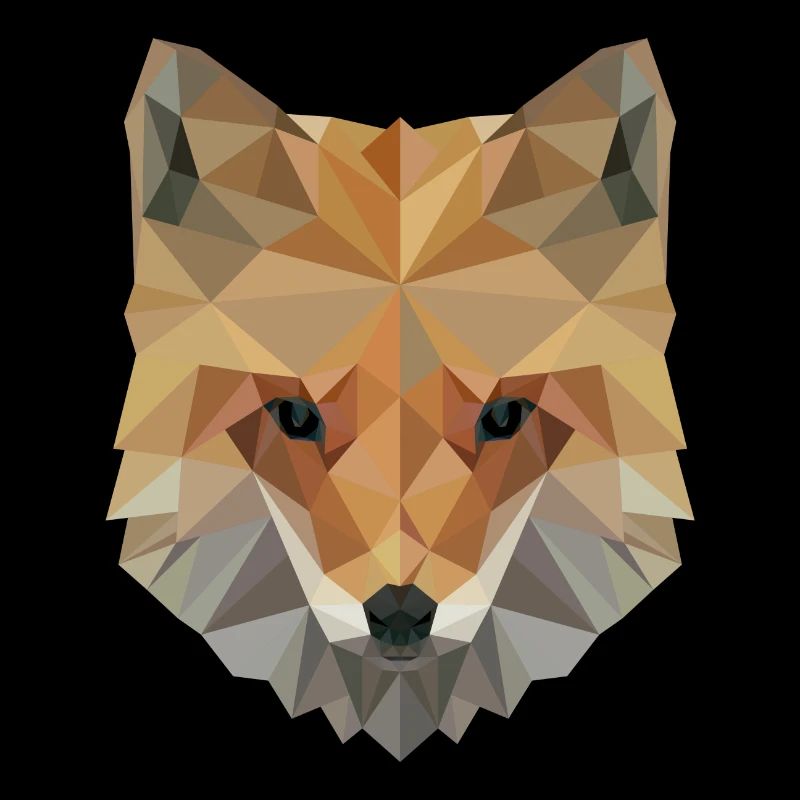 Fox polygon fox head artist art gift