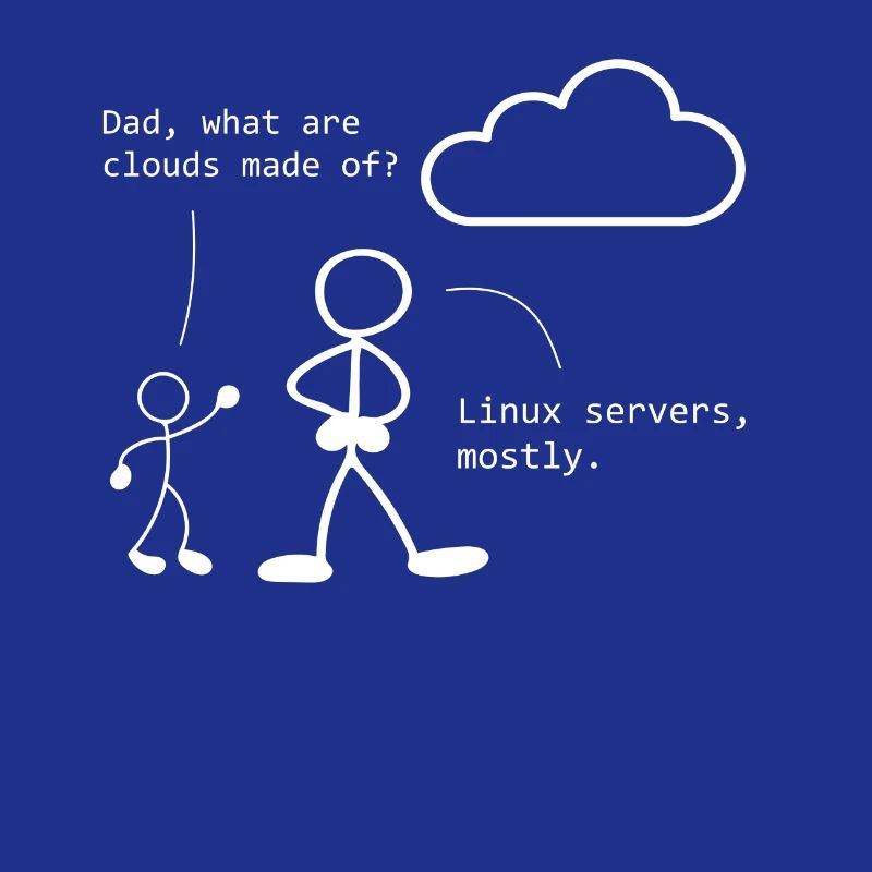 Cloud Witz ITler Programmierer Computerfachmann