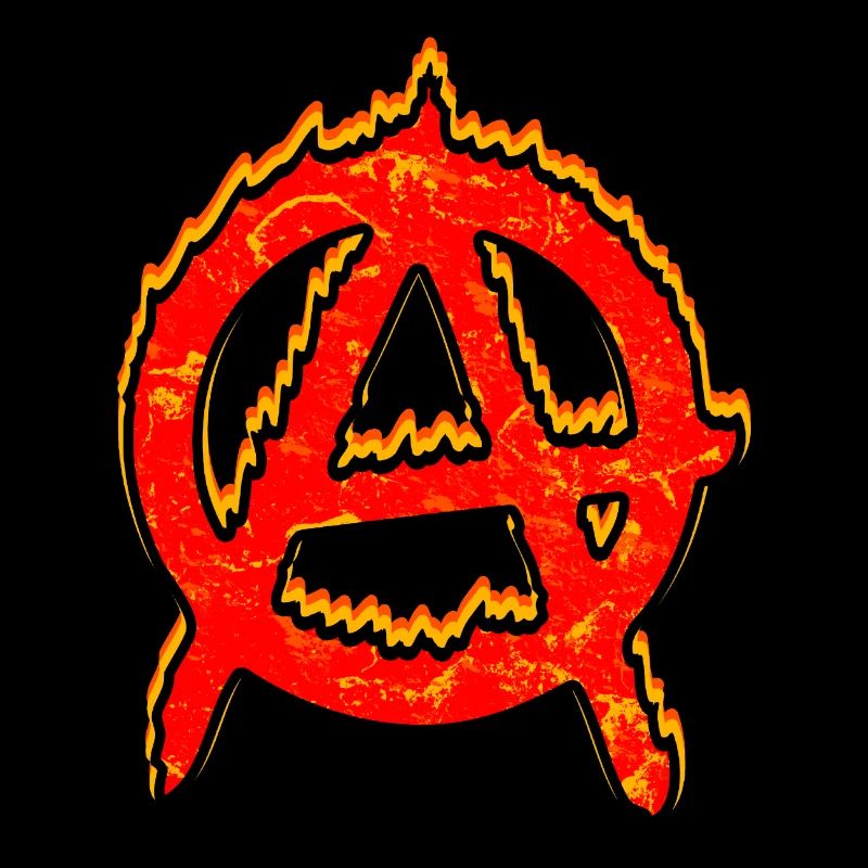 Burning anarchy sign punk symbol