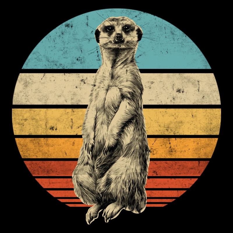 Suricate rétro vintage