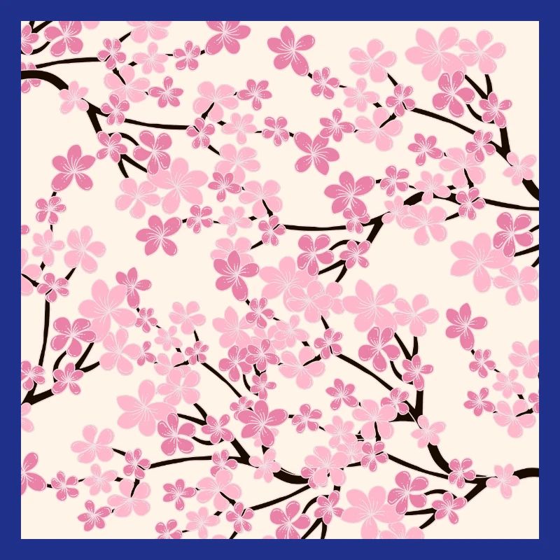 Pink Cherry Blossom Pattern - Sakura