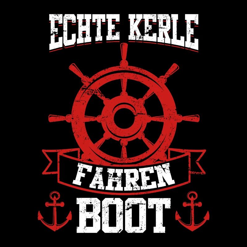 Echte Kerle fahren Boot Bootsfahrer Geschenk