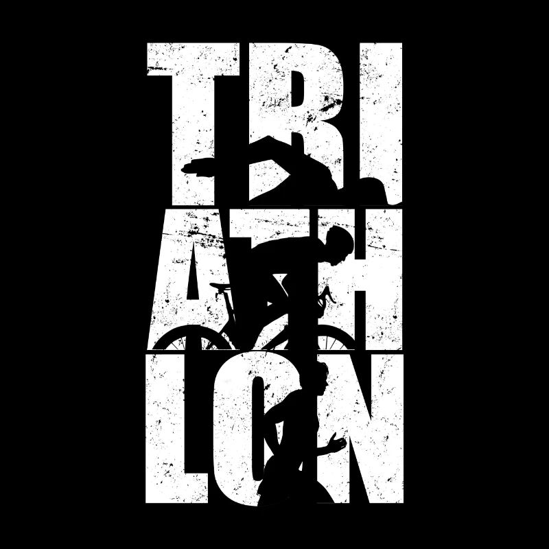 Triathlon Lettering Endurance Athlete Swimmer