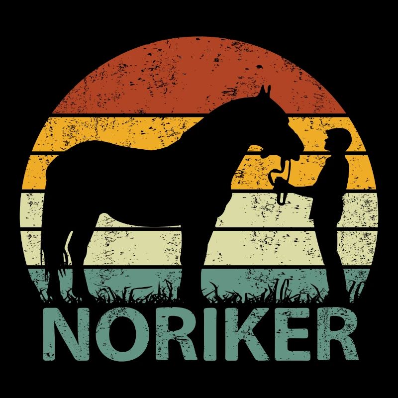 Noriker Pferd Retro Vintage