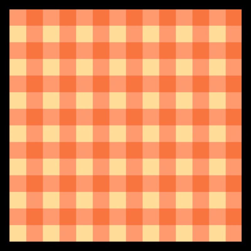 Retro 70's Buffalo Plaid Pattern in Orange Yellow