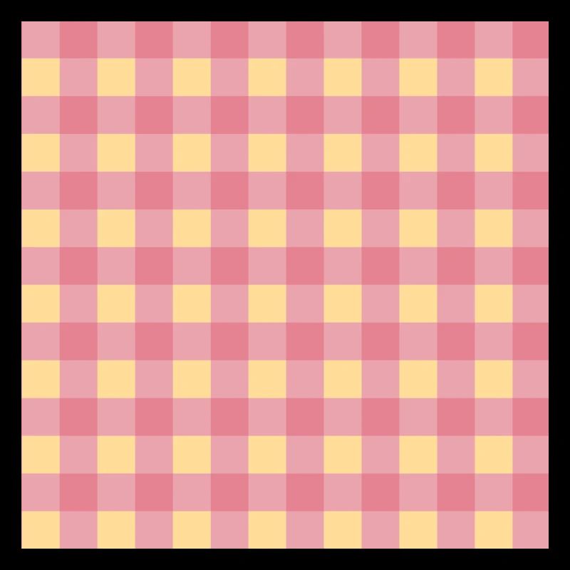 Retro 70's Buffalo Plaid Pattern Yellow & Pink