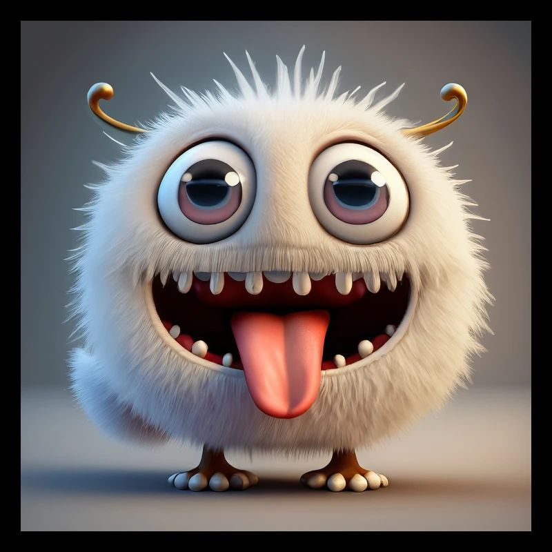 Joyeux Halloween mignon monstre langue de plaisir effrayant