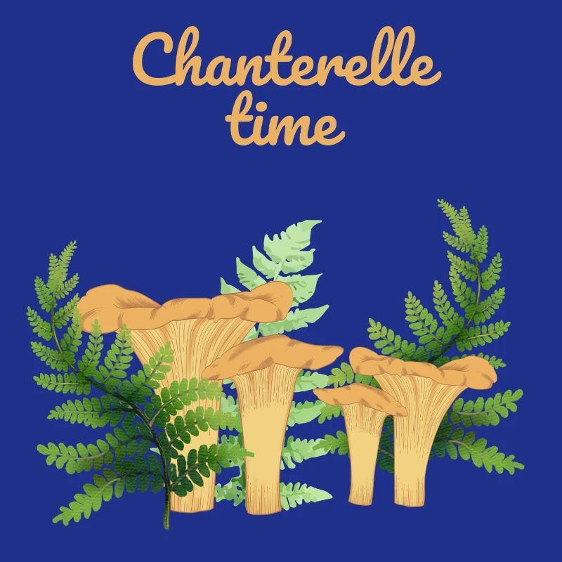 Girolles dans une forêt