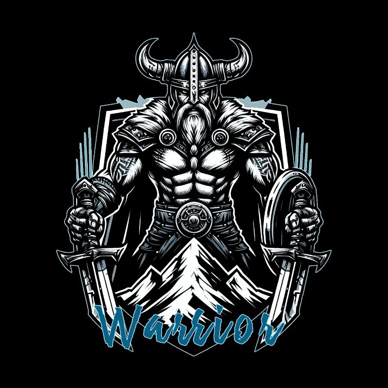 Berserker Wikinger, Warrior Schriftzug