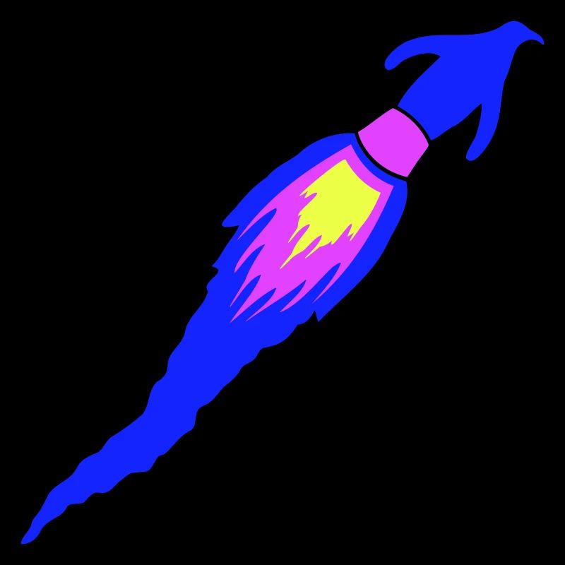 Funny Penguin Rocket Fire Fun Flight Flying
