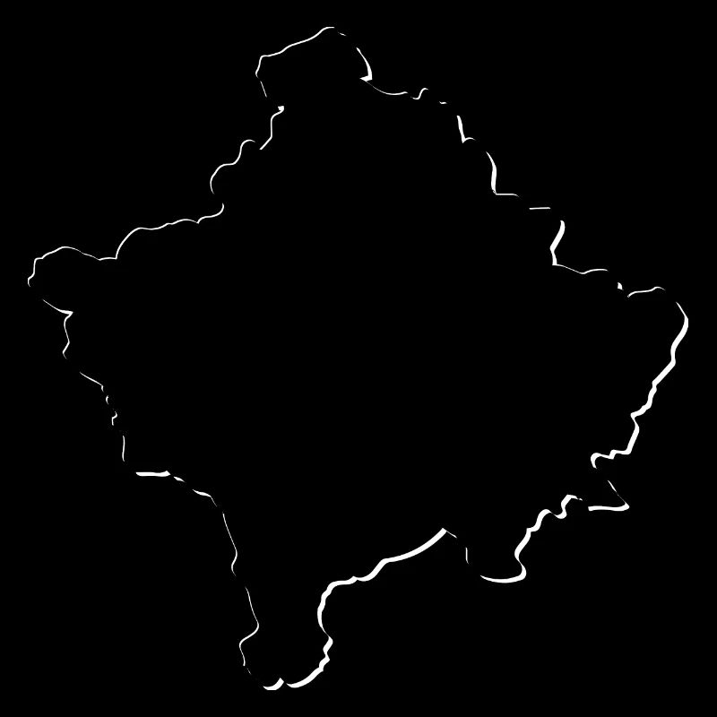 Kosovo map as outline