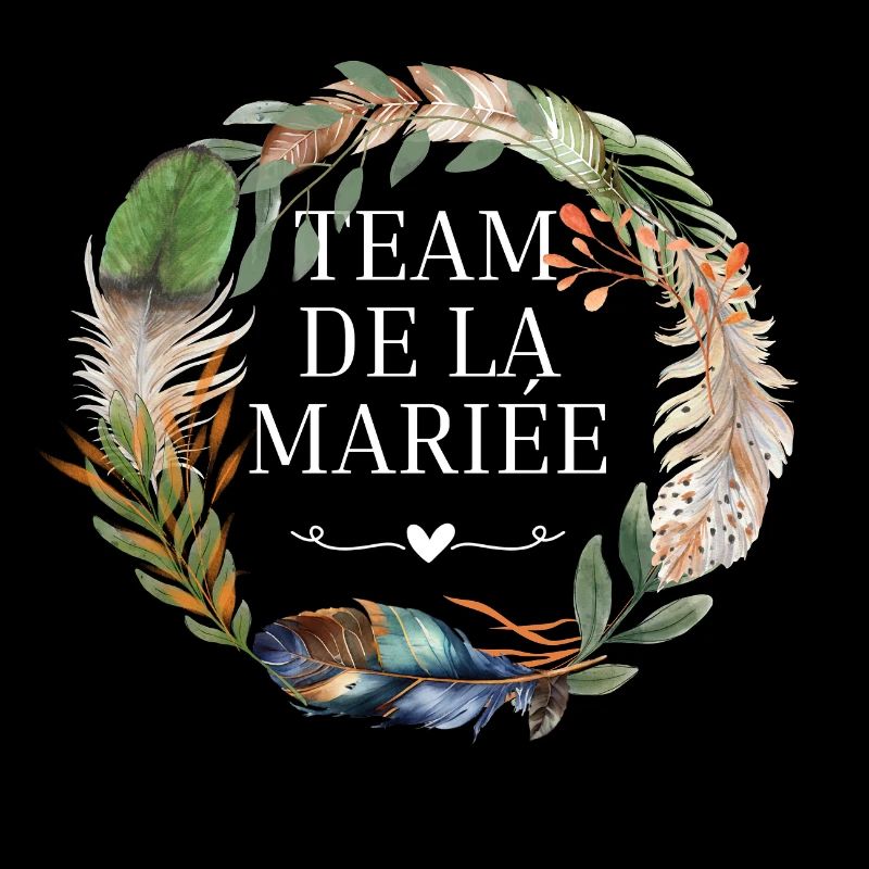 Team de la mariée couronne fleurs boho