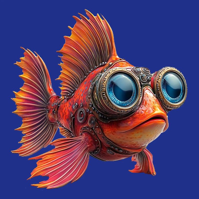 Drôle de poisson en combinaison de plongée