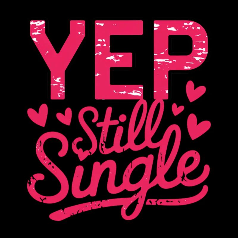 Yep still Single – Anti Valentinstag Spruch Design