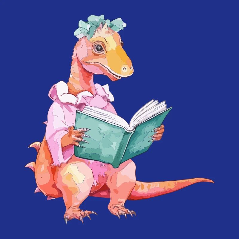Reading Dinosaur - Books T-Rex