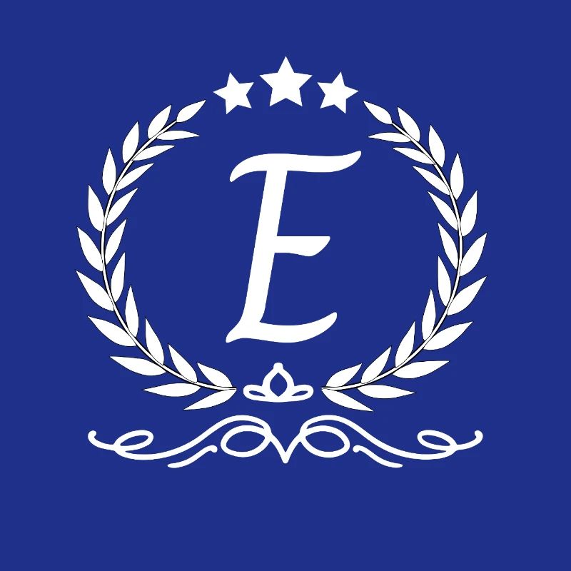 Krone mit Buchstabe e