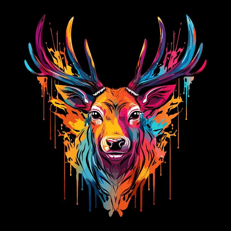 Cerf coloré
