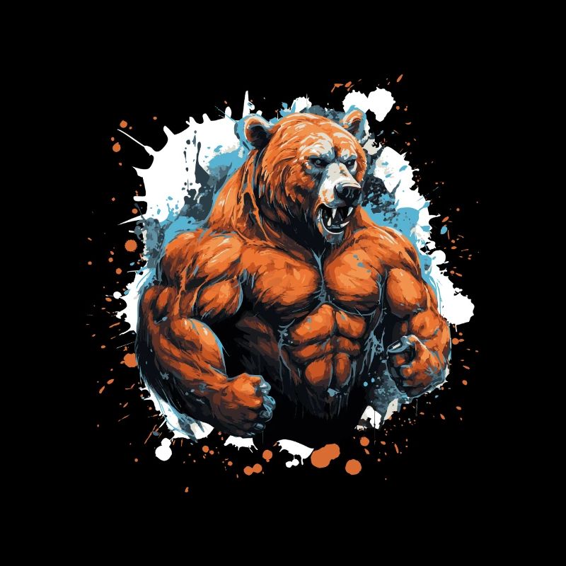 Grizzly Bear Muscles Fighter