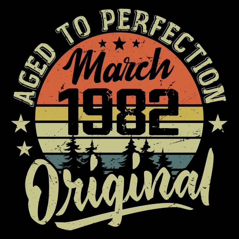 Retro March 1982 Gift March 1982 Born March 1982