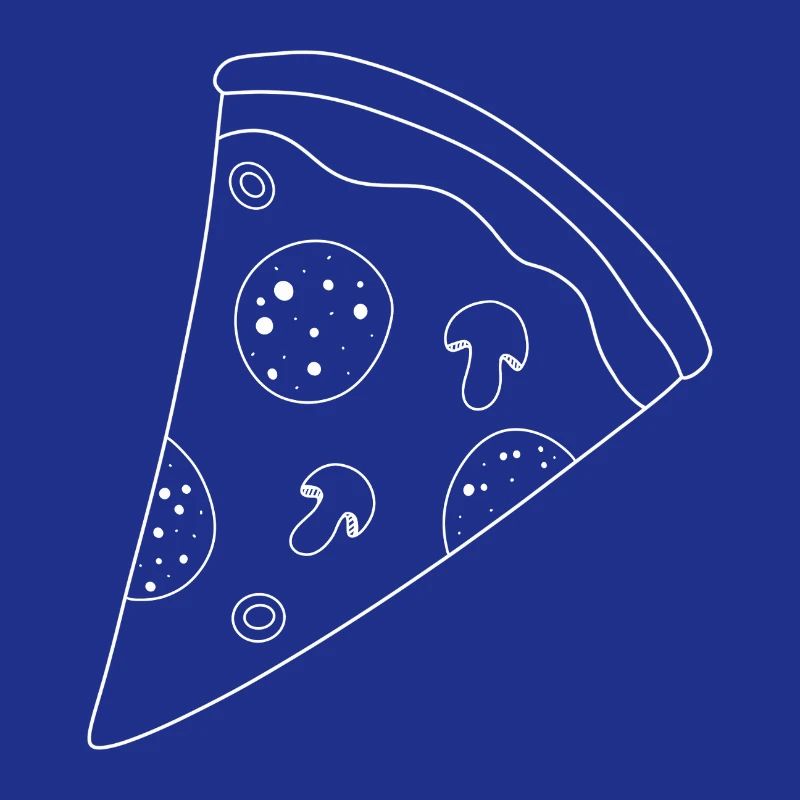 white pizza silhouette