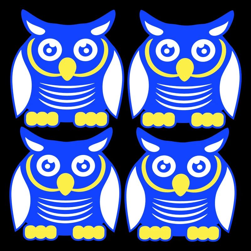 Many Owls Decorative Pattern Team Eagle Owl 4 Friends
