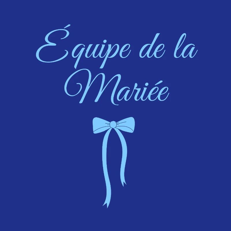 Équipe la mariée noeud bleu