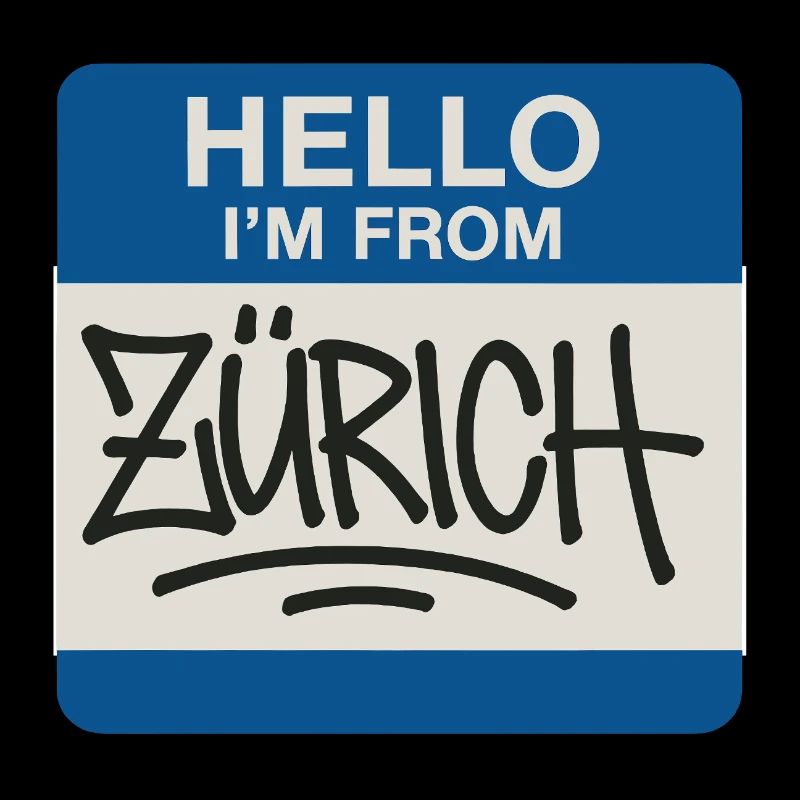 Zuerich Hello Sticker Graffiti