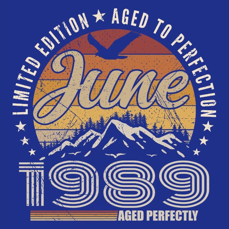 Juni 1989 Geschenk zum 36. Jubiläum Juni 1989 Retro