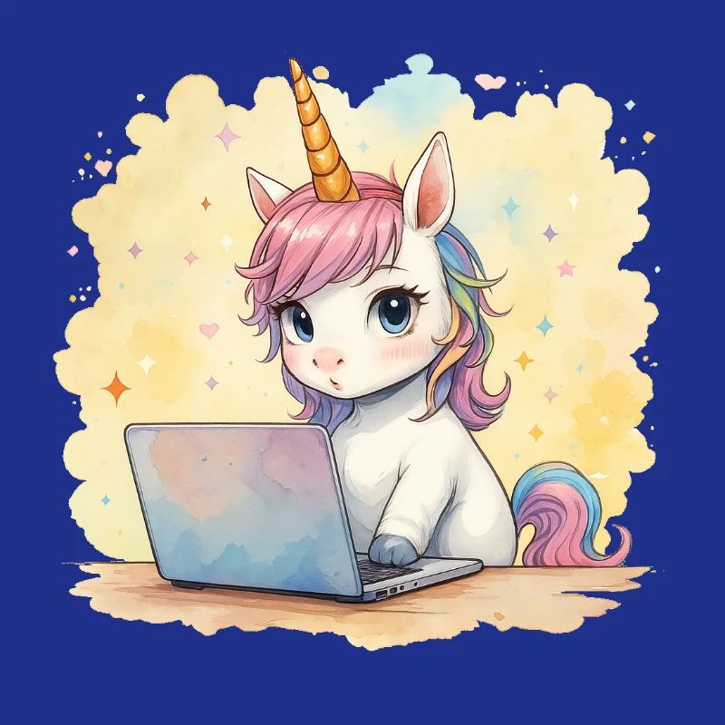 programmierendes Einhorn