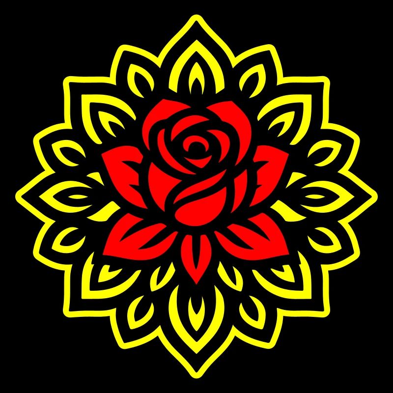 Rose Flower Mandala