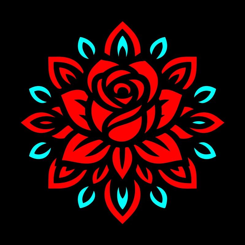 Rose Mandala Blume