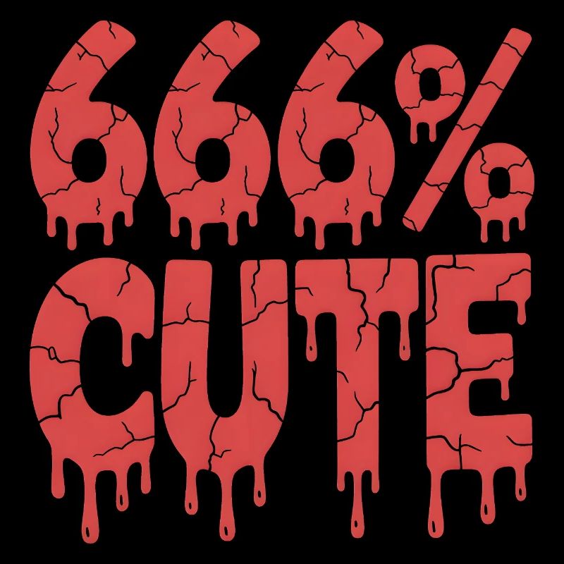 666 % mignon ! Conception de fille gothique satanique