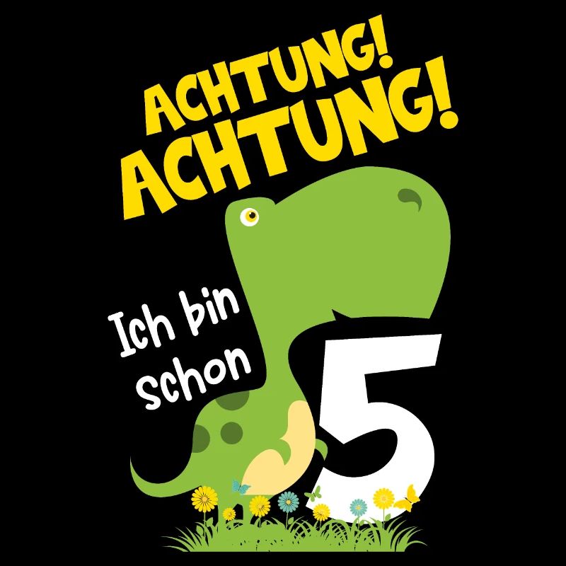 ATTENTION 5th BIRTHDAY DINO DINOSAUR
