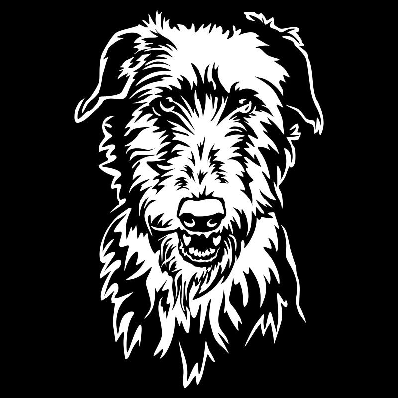 Scottish Deerhound Head "Black Edition"