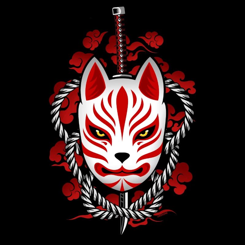 Japan Kitsune - Walddämon Maske