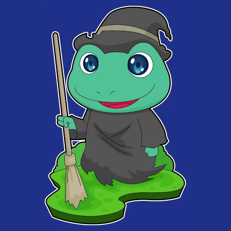 Frog Witch Broom