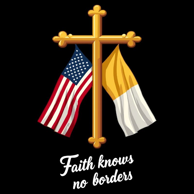American and Vatican Flag