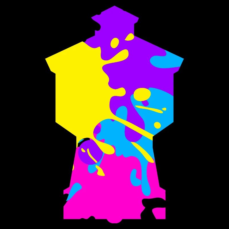 Wasserturm Langeoog bunt