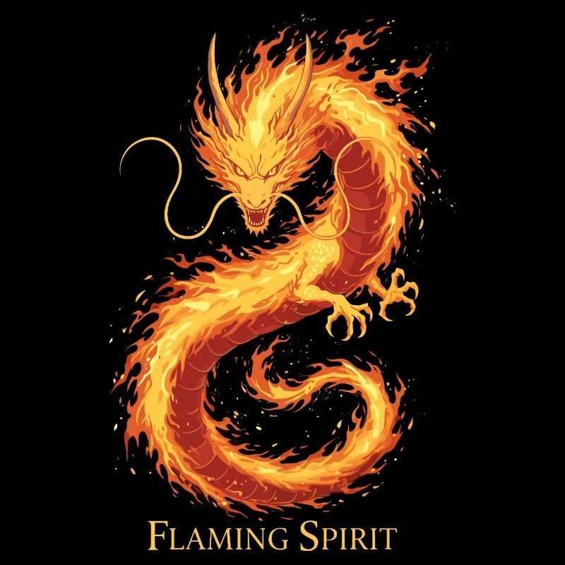 Flammender Geister Drache