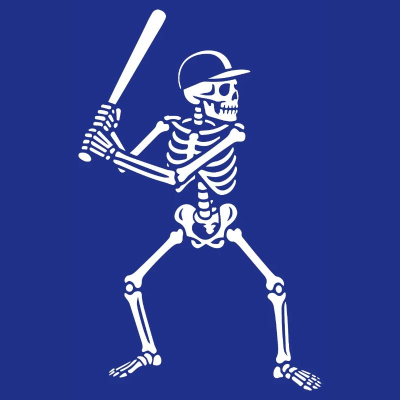 Skeleton playing Baseball gift