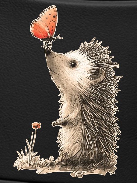 Igel und Schmetterling