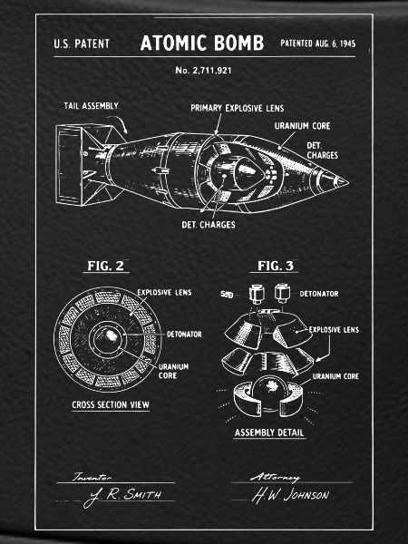 Atomic Bomb Blueprint Sketch